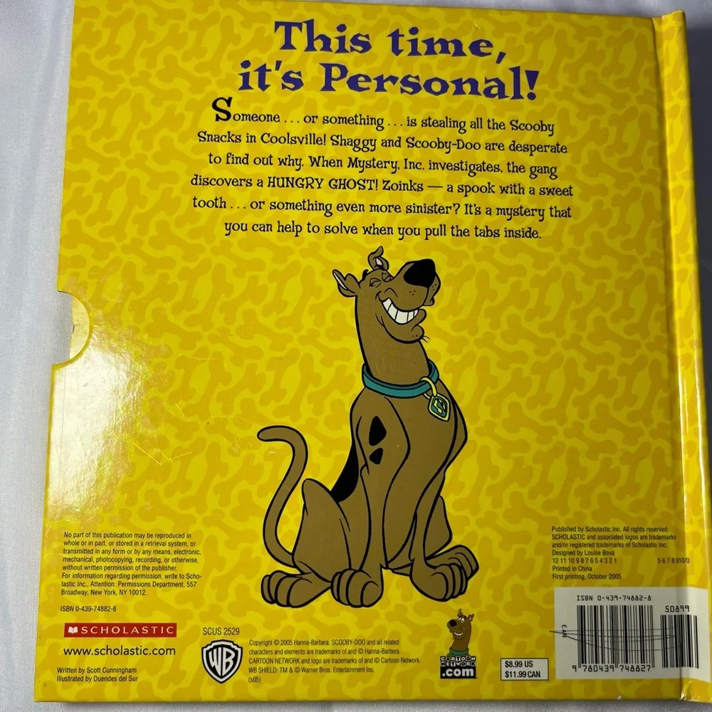 Rare 2005 Scooby-Doo Hungry Ghost HC Pull‎ Tab Book Cartoon Network